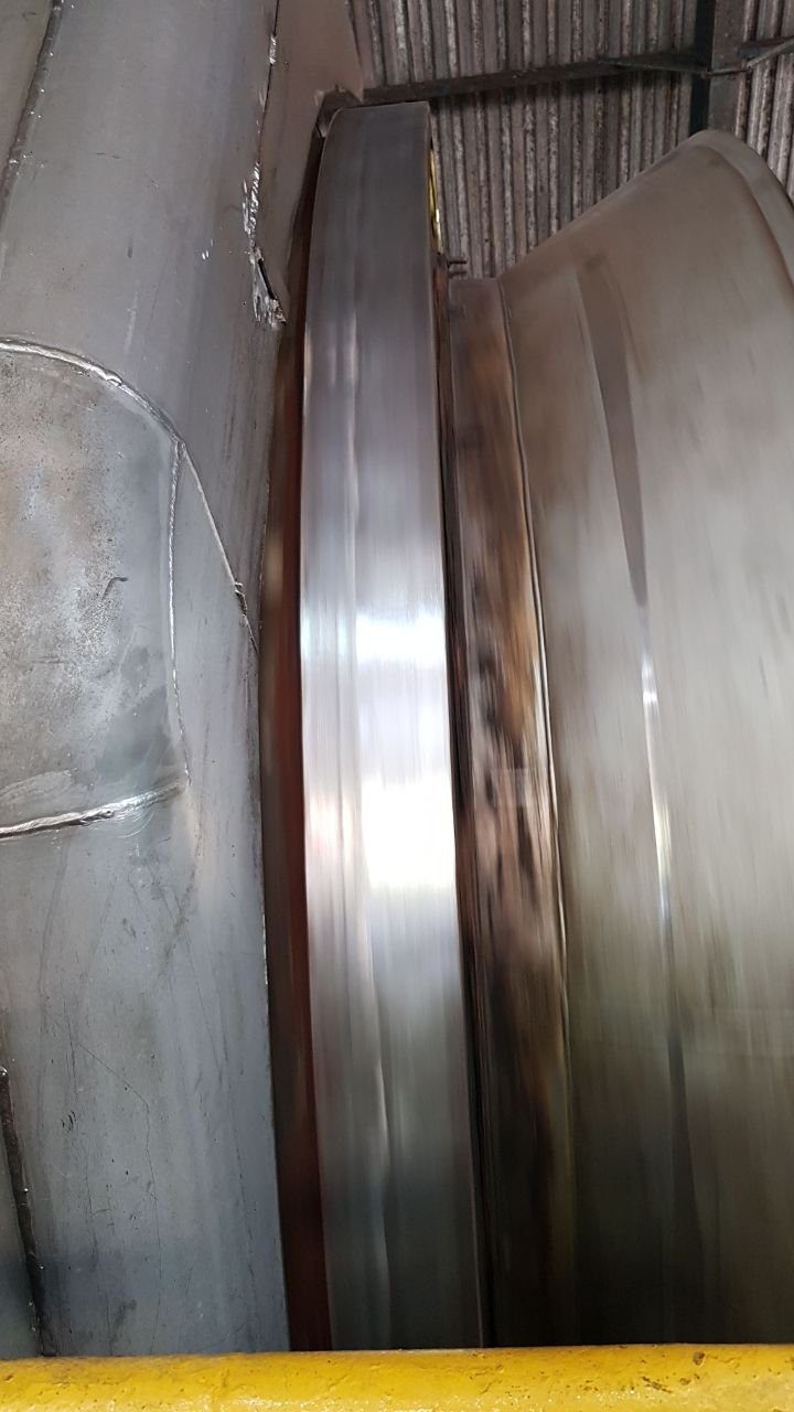 Pista da peneira rotativa após retífica